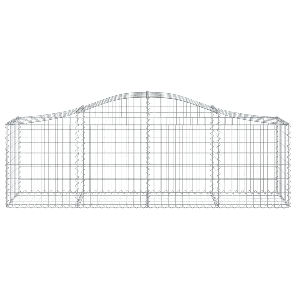 Cestos gabião arqueados 18pcs 200x50x60/80 cm ferro galvanizado