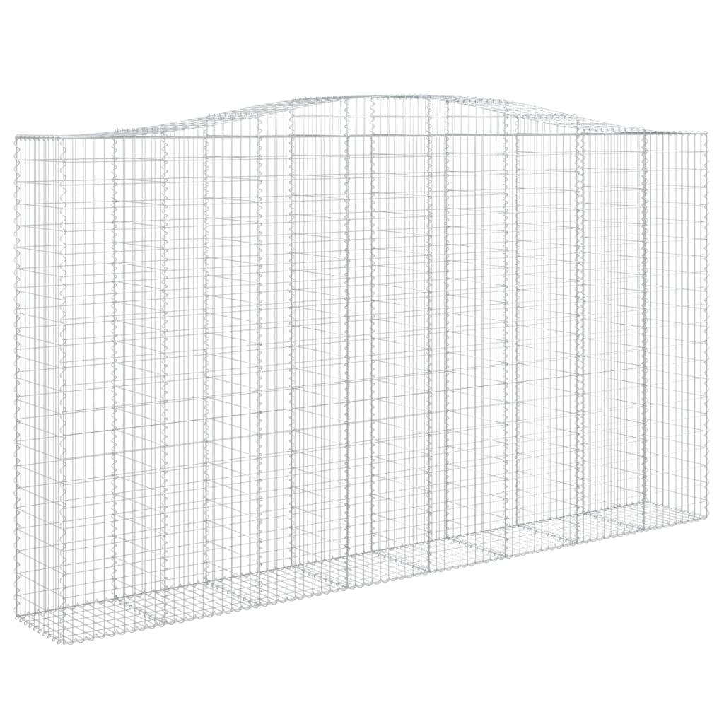 Cestos gabião arqueados 2pcs 400x50x220/240cm ferro galvanizado