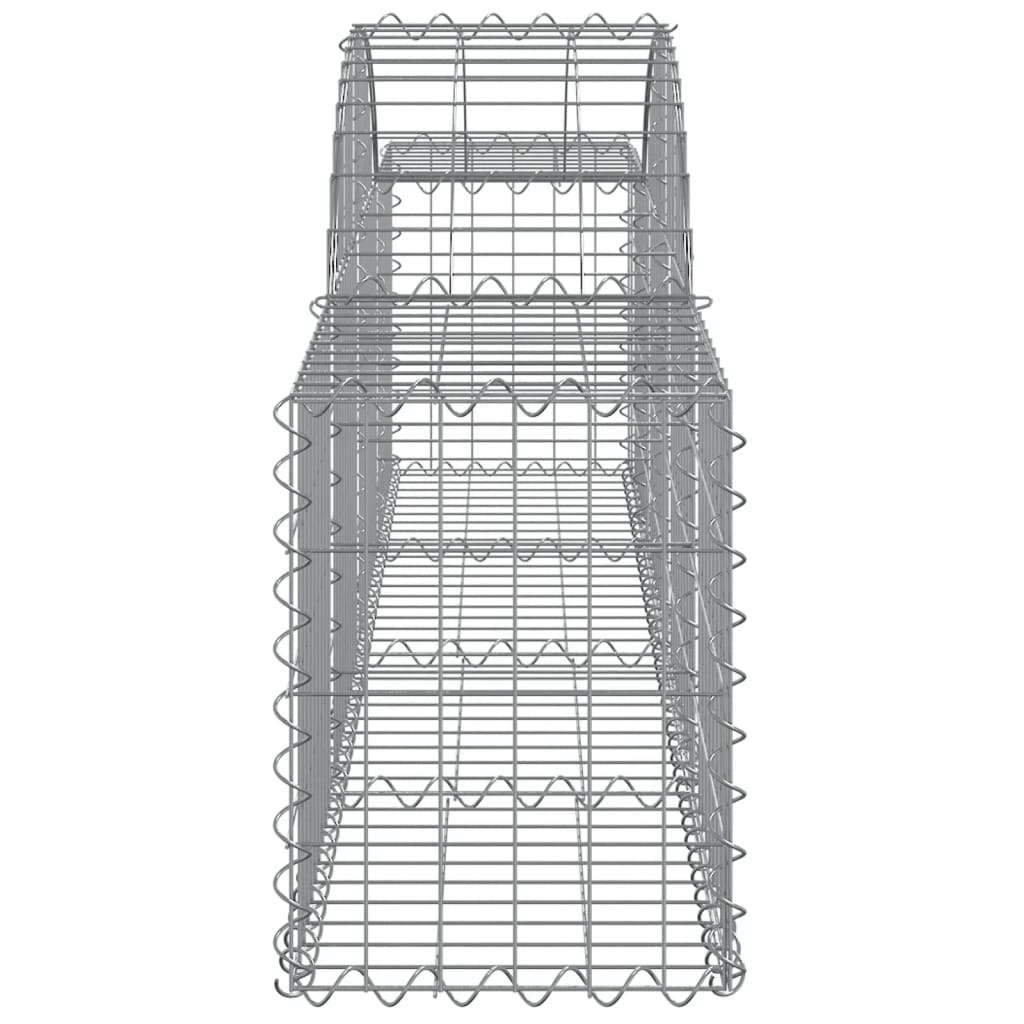 Cestos gabião arqueados 13pcs 200x30x40/60 cm ferro galvanizado