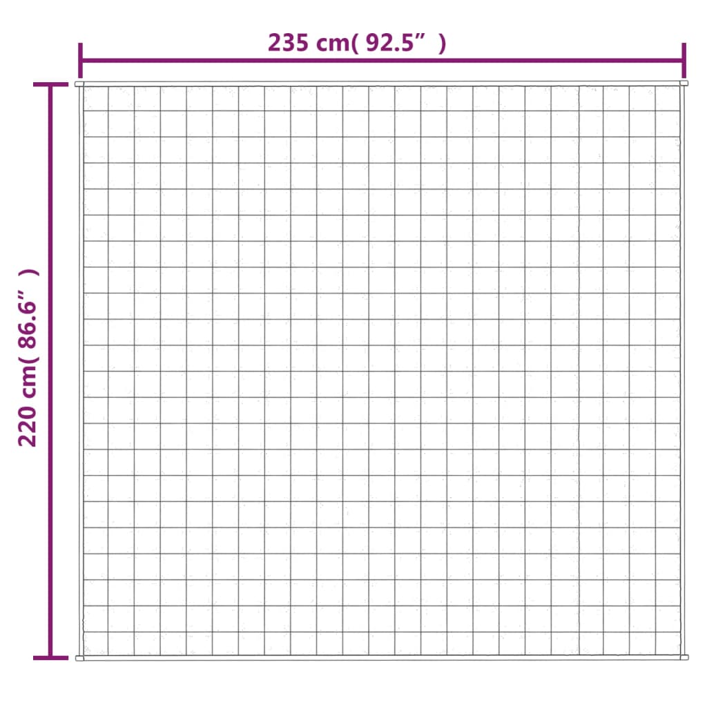 Manta pesada 15 kg 220x235 cm tecido cinza