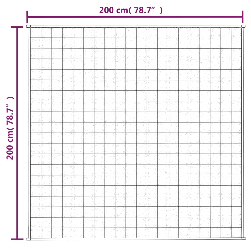 Manta pesada 9 kg 200x200 cm tecido creme-claro