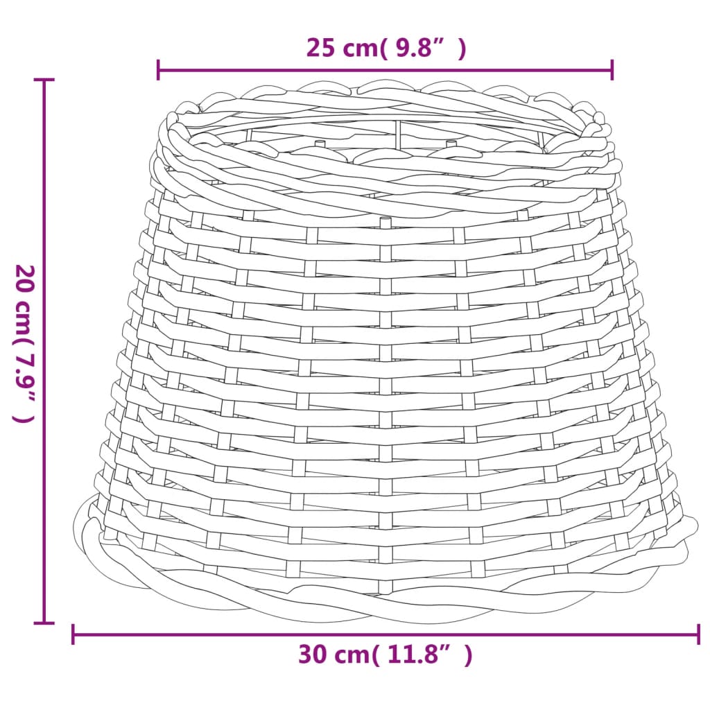 Abajur Ø30x20 cm vime branco