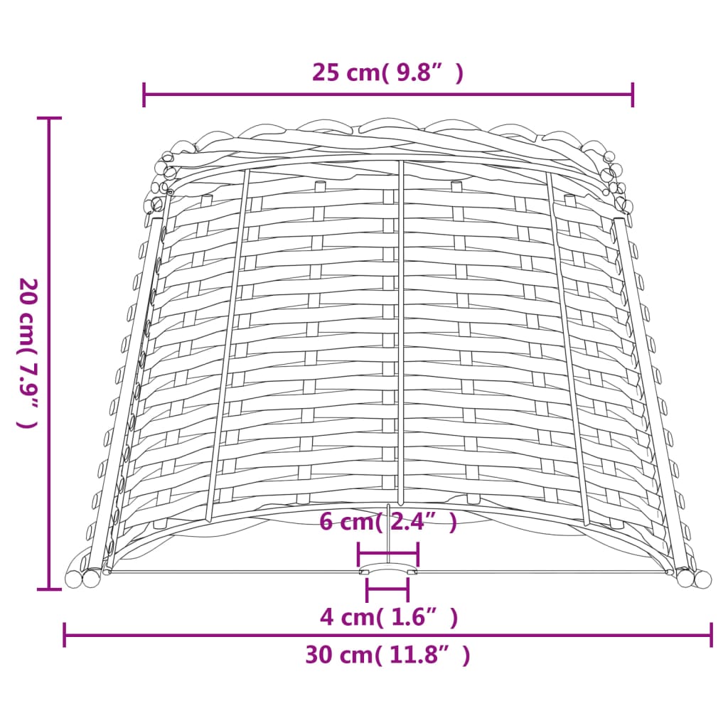 Abajur Ø30x20 cm vime branco