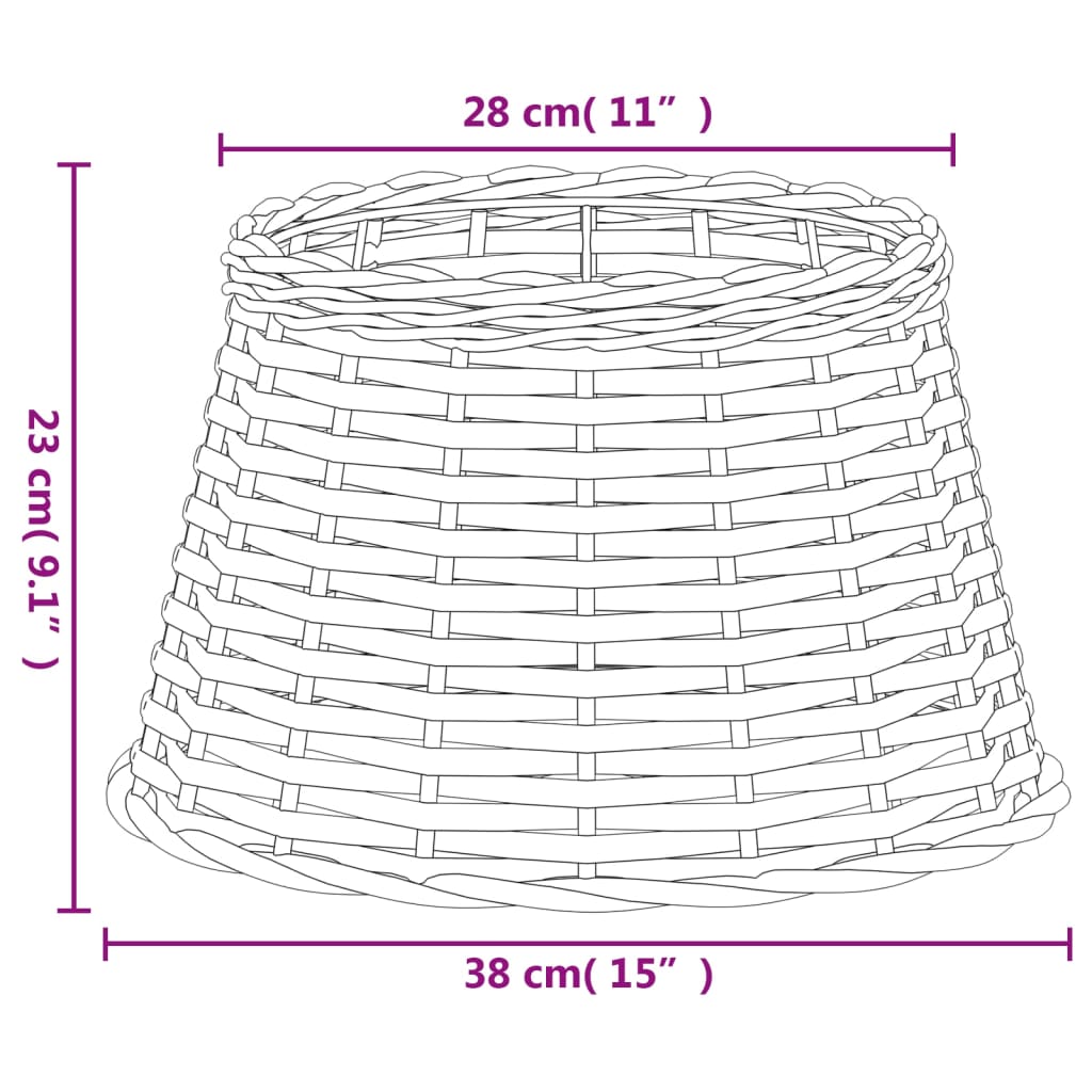 Abajur Ø38x23 cm vime branco