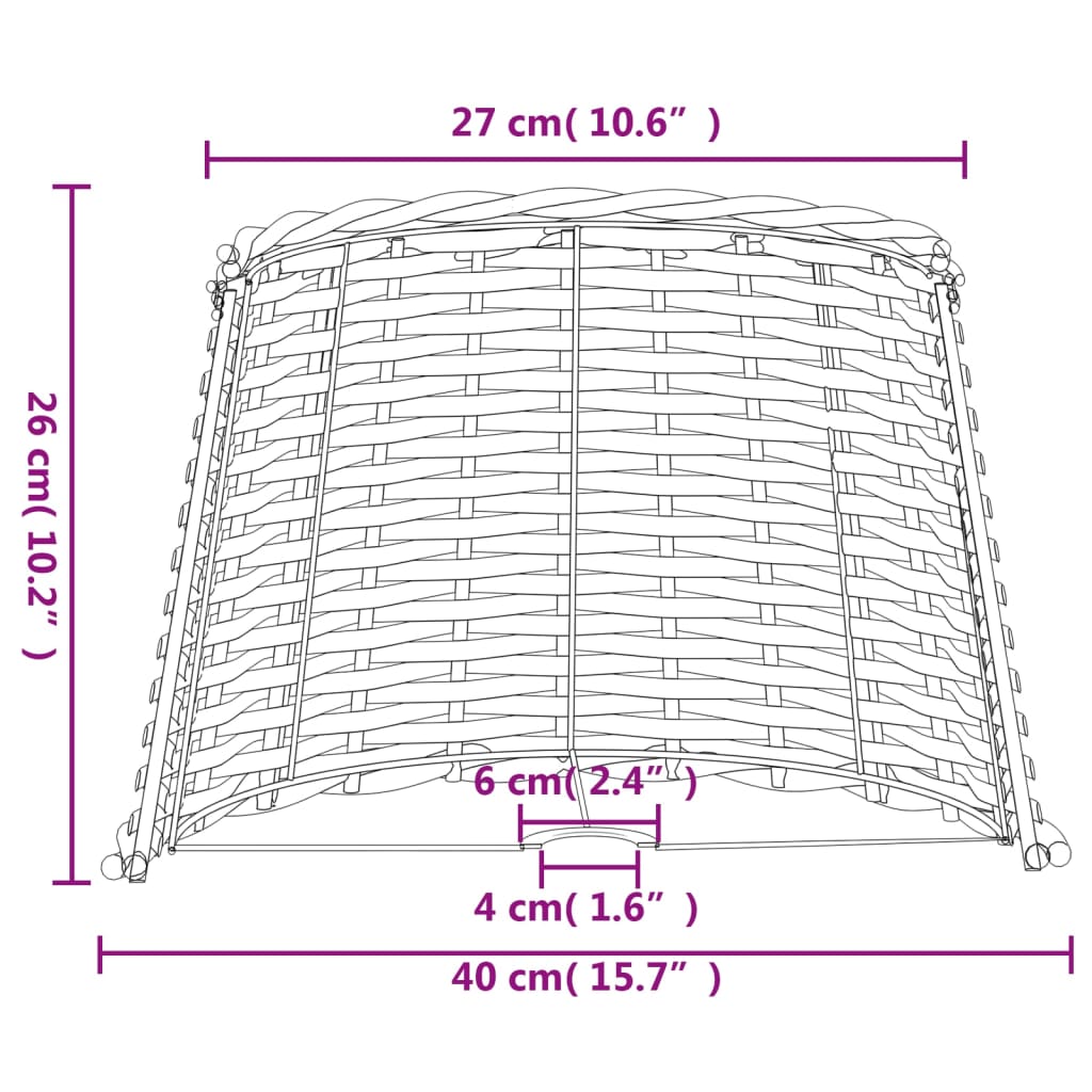 Abajur Ø40x26 cm vime branco