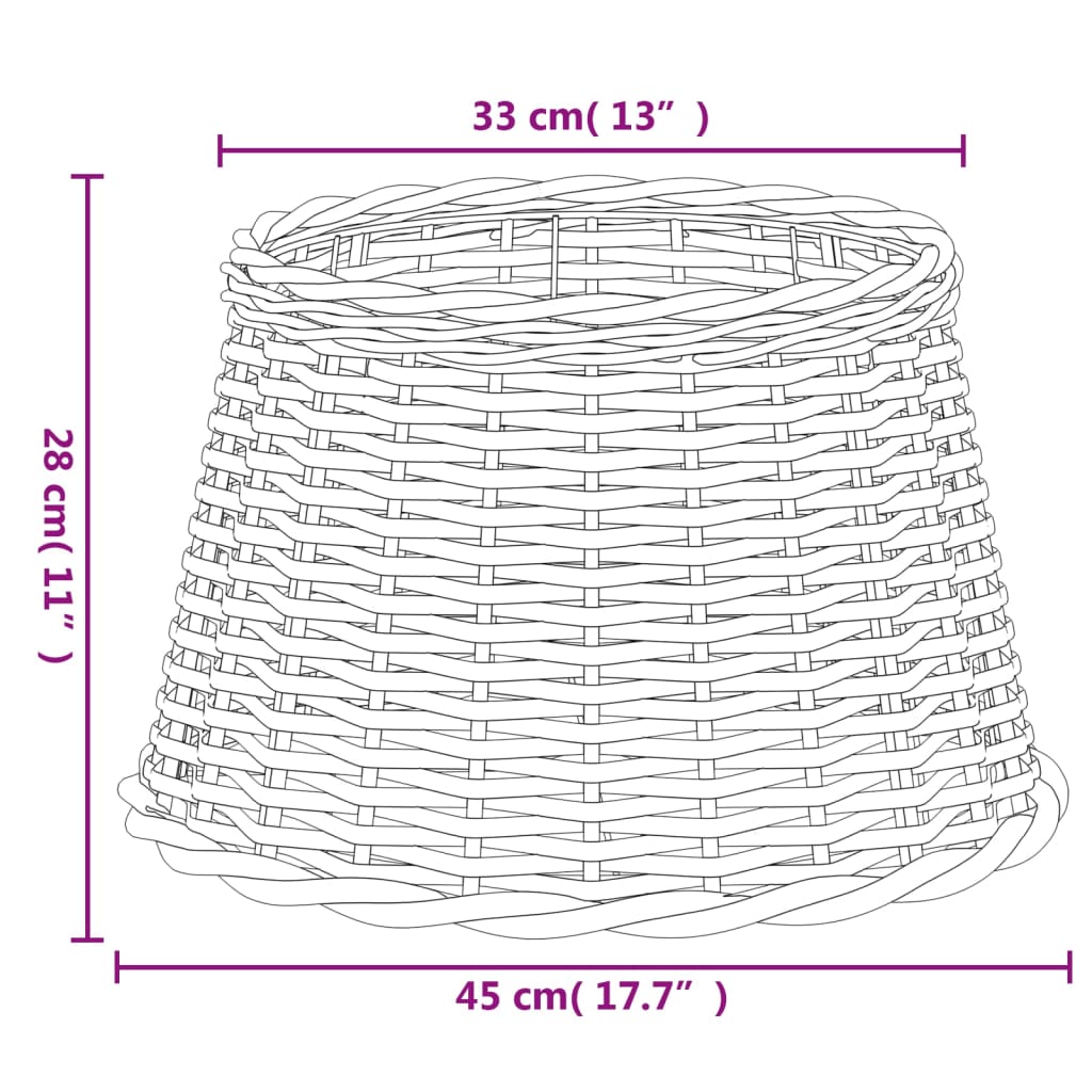 Abajur Ø45x28 cm vime branco