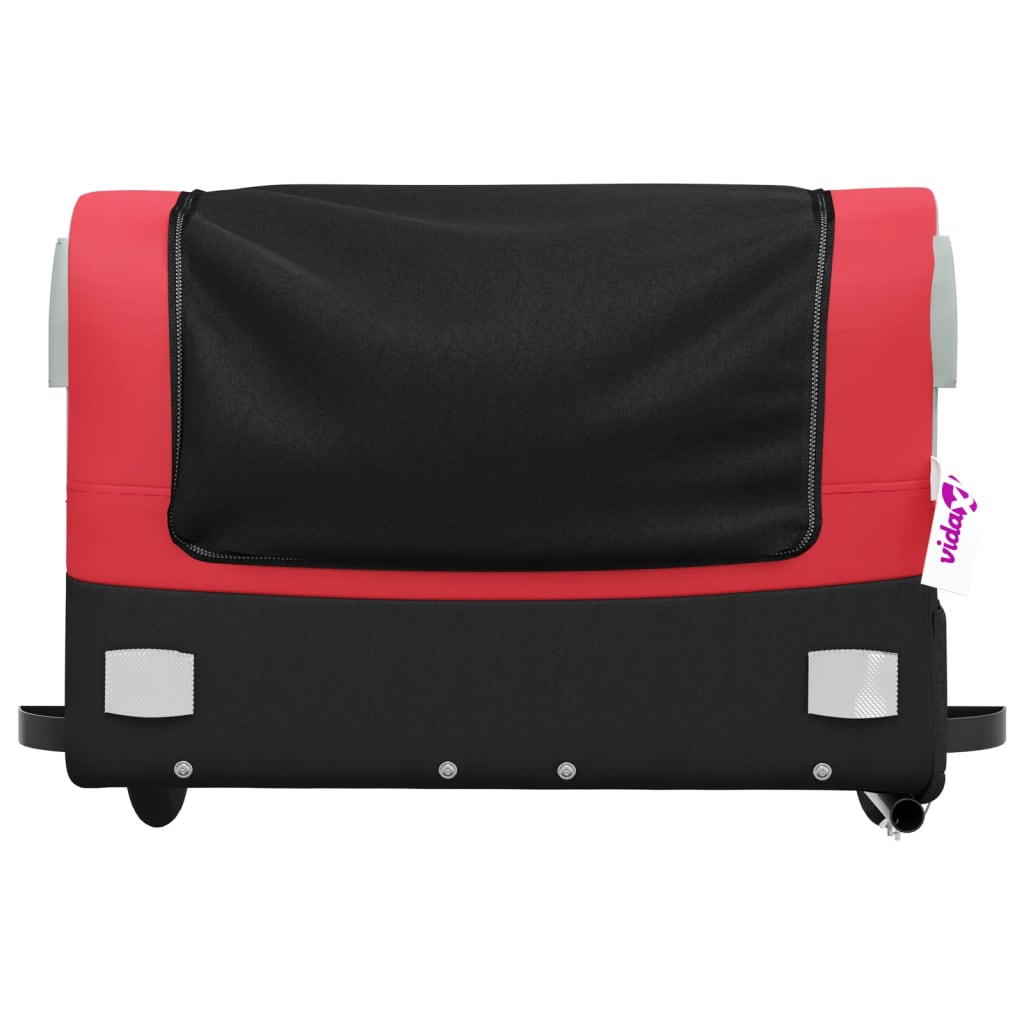 Reboque para bicicleta 45 kg ferro preto e vermelho