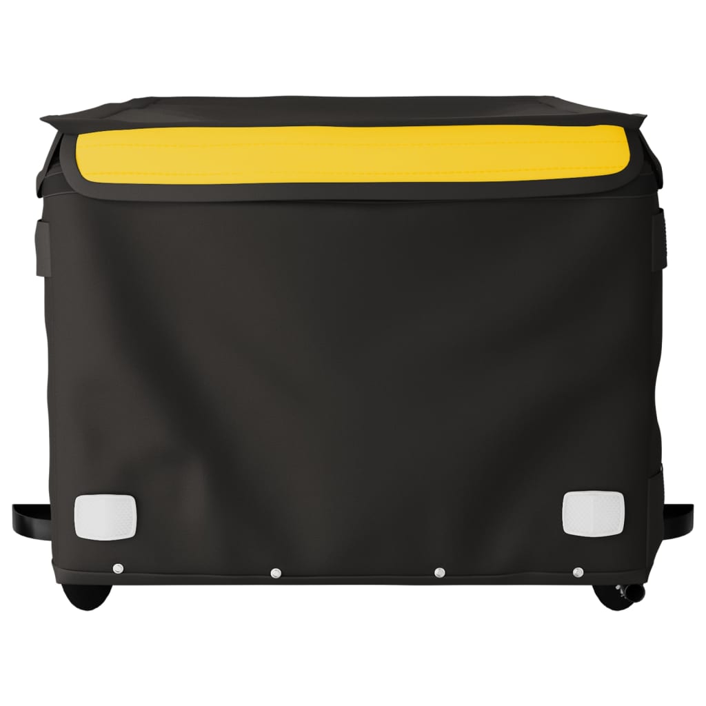 Reboque para bicicleta 45 kg ferro preto e amarelo