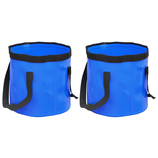 Baldes dobráveis 2 pcs 20 L PVC azul