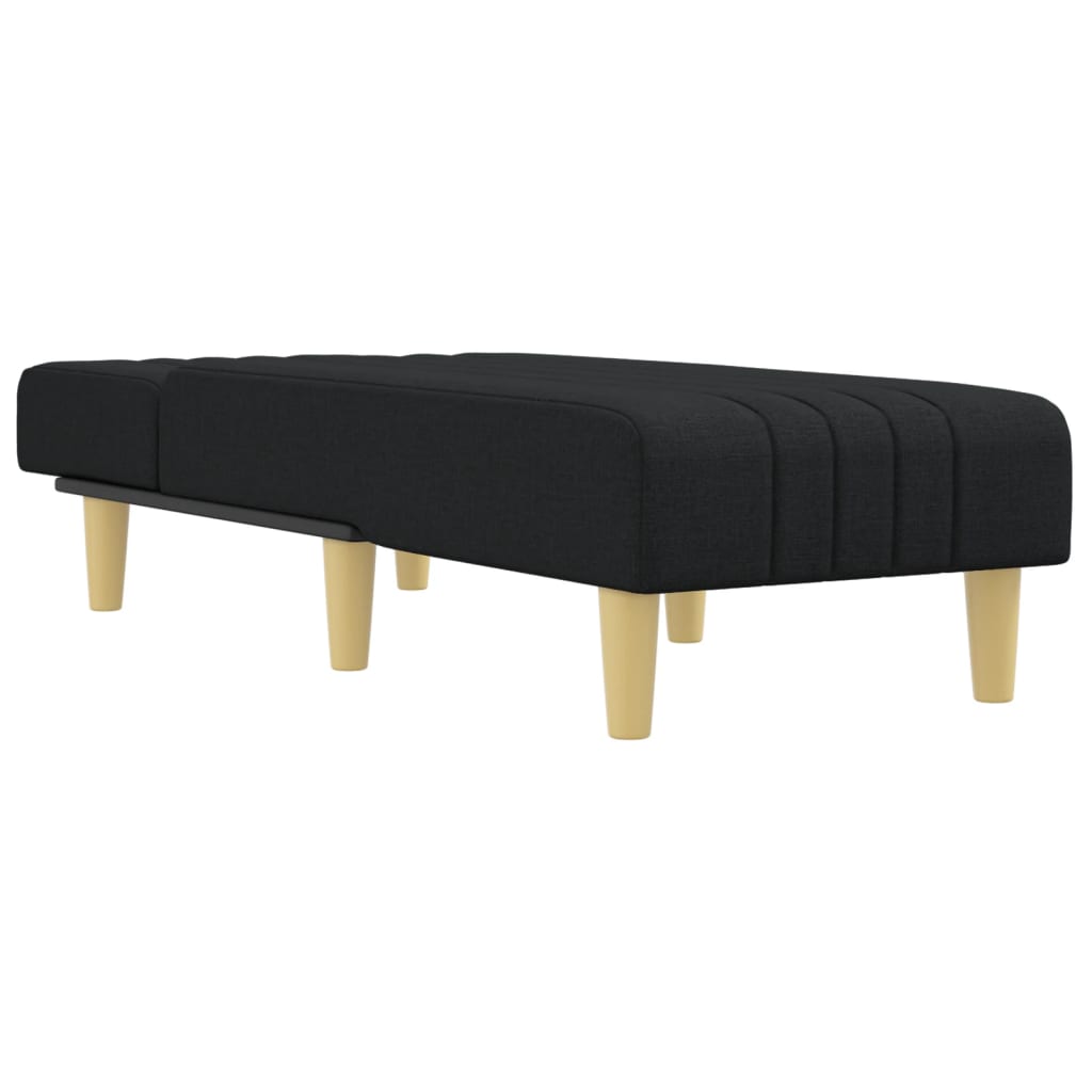 Chaise longue tecido preto