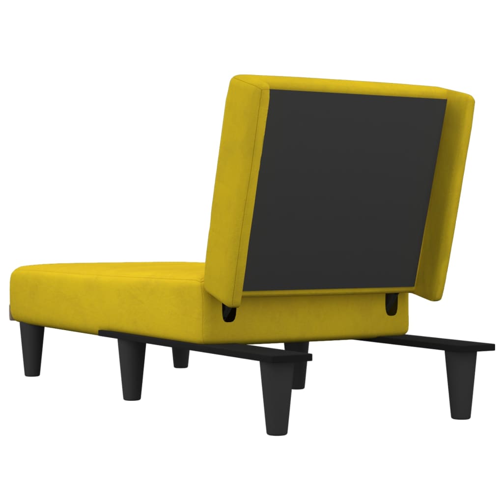 Chaise longue veludo amarelo