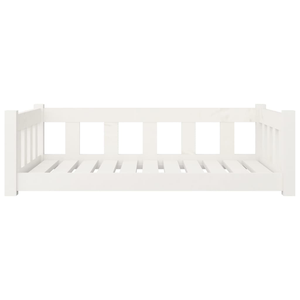 Cama para cães 95,5x65,5x28 cm madeira de pinho maciça branco