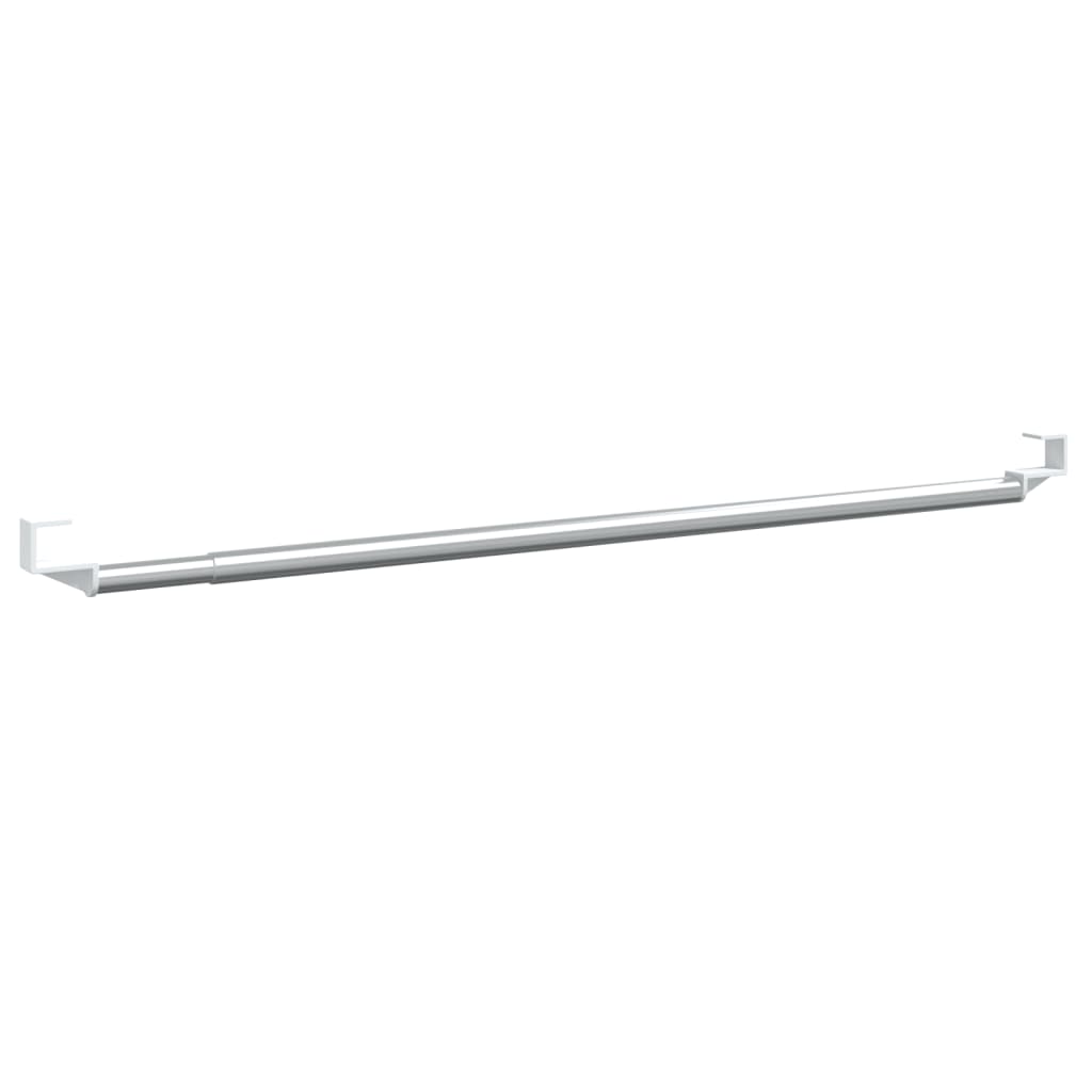 Varões para cortinas 2 pcs 40-60 cm alumínio branco e prateado