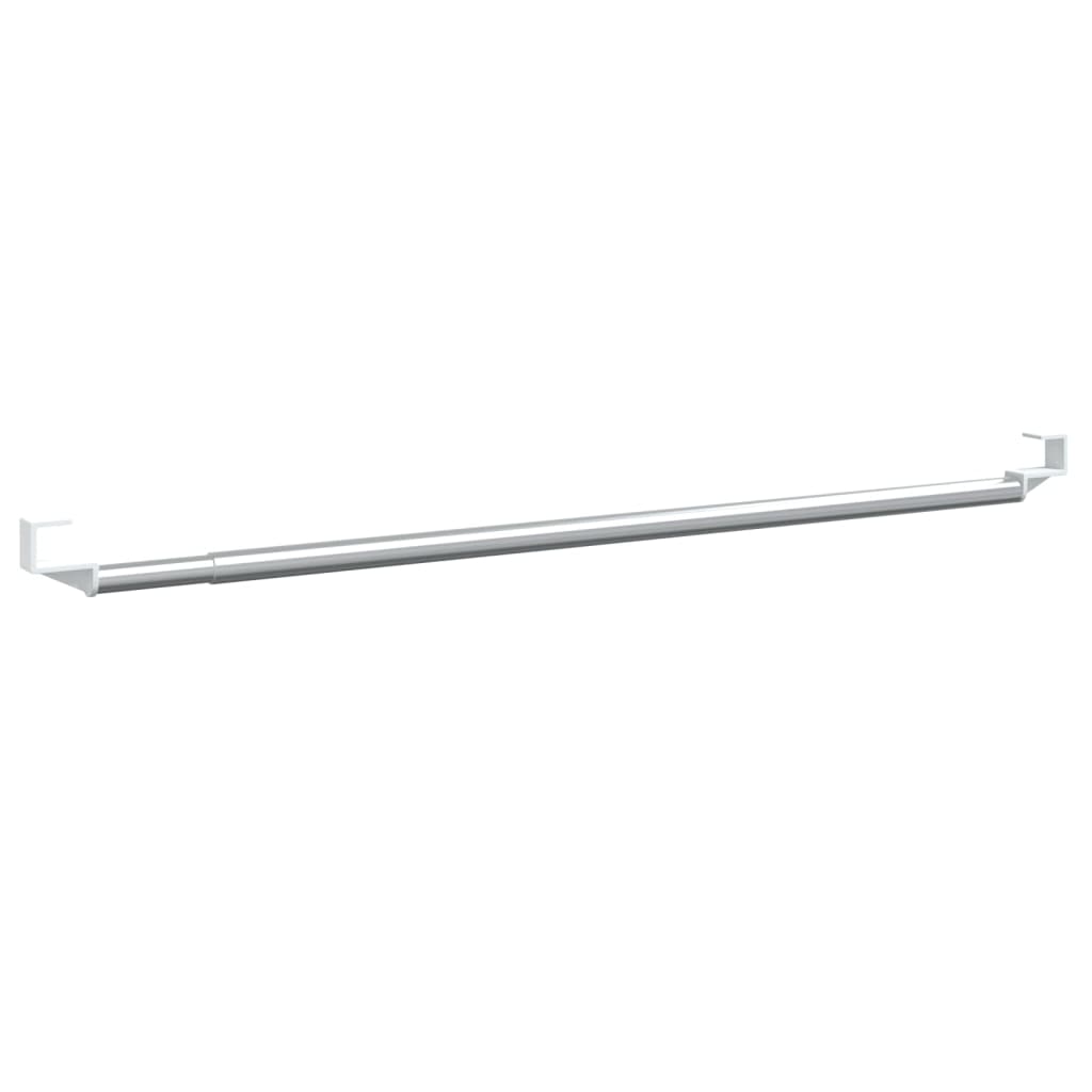 Varões para cortinas 2 pcs 60-105 cm alumínio branco e prateado