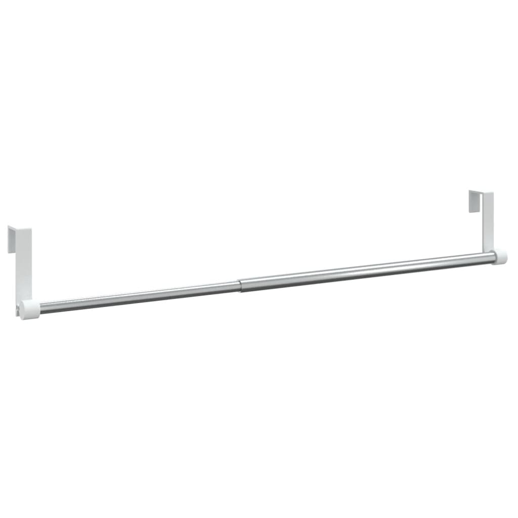 Varões para cortinas 2 pcs 40-60 cm alumínio branco e prateado