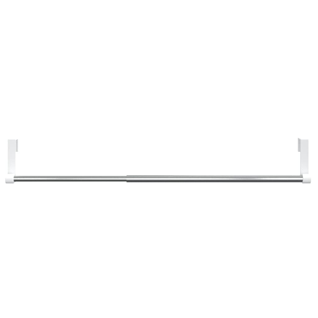 Varões para cortinas 2 pcs 40-60 cm alumínio branco e prateado