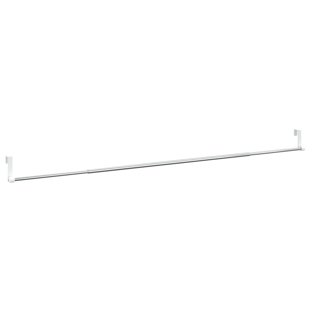 Varões para cortinas 2 pcs 90-135 cm alumínio branco e prateado