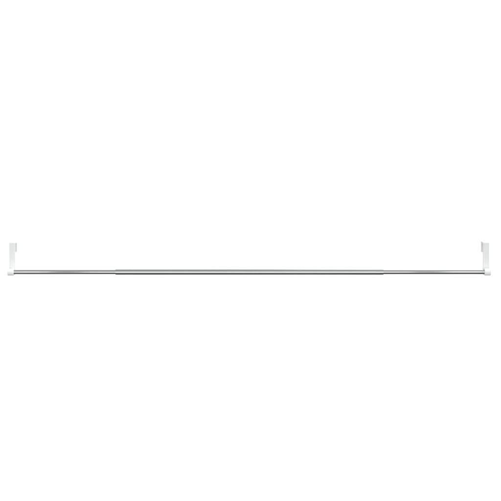 Varões para cortinas 2 pcs 90-135 cm alumínio branco e prateado