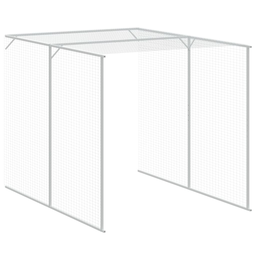 Galinheiro com anexo 165x659x181 cm aço galvanizado antracite