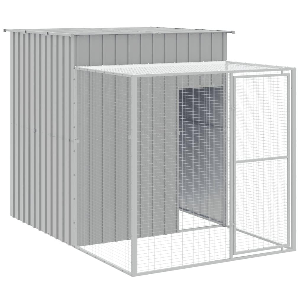 Galinheiro com anexo 165x455x181 cm aço galvanizado antracite