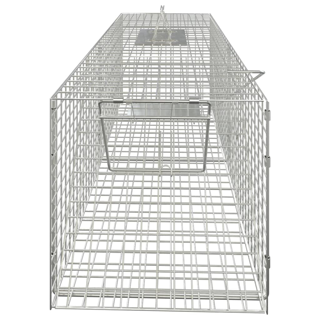 Armadilha p/ animais 64,5x25x26,5 cm ferro galvanizado