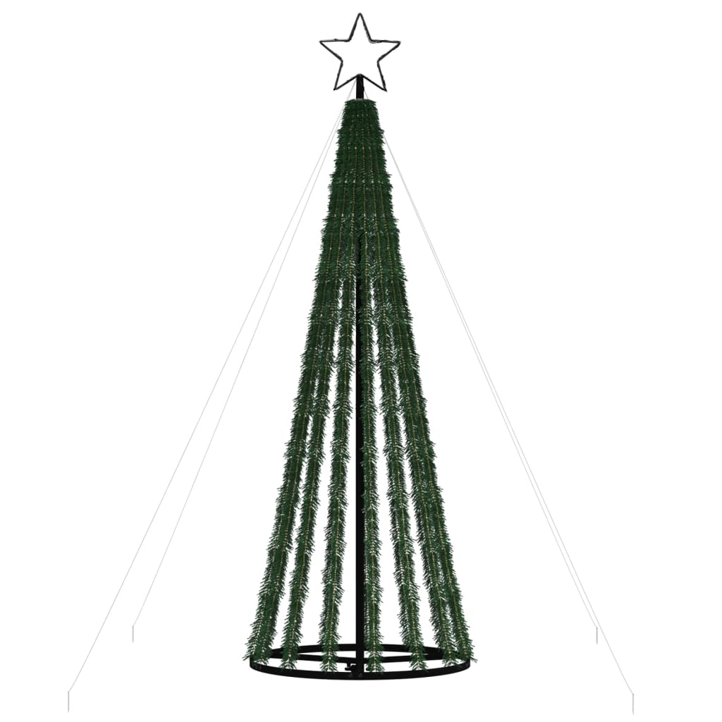 Árvore de Natal luminosa em cone 275 LEDs 180 cm branco frio