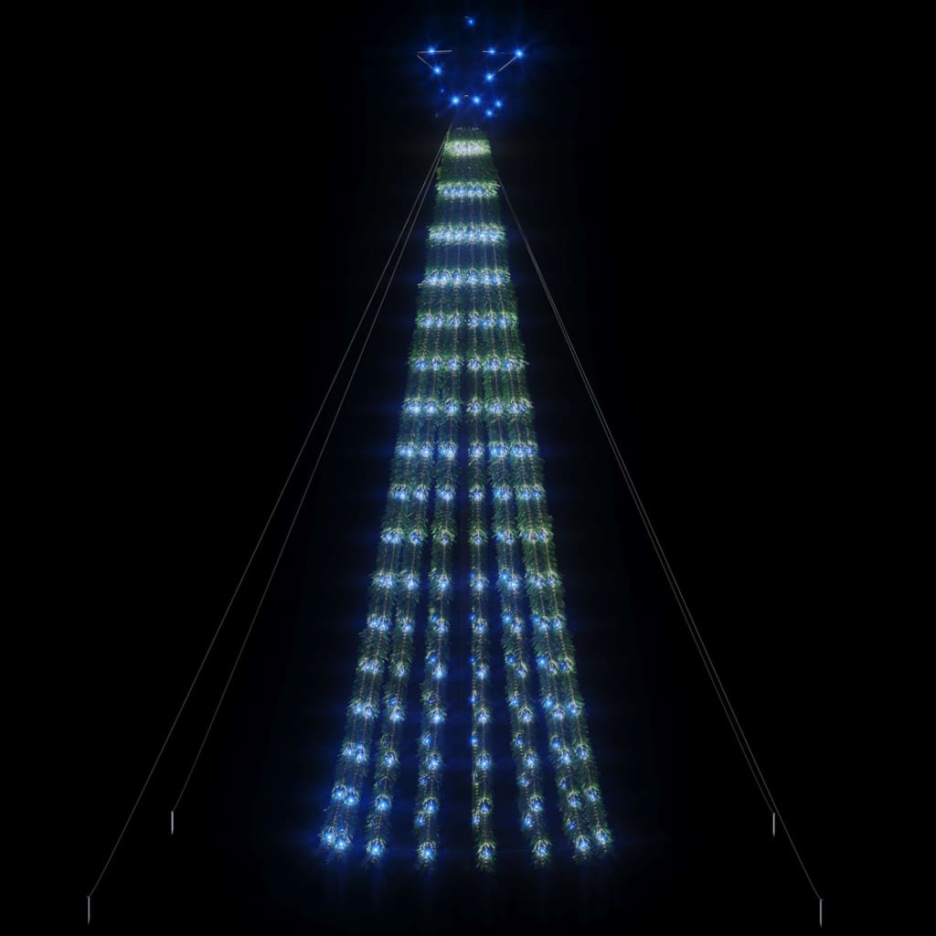 Árvore de Natal luminosa em cone 275 luzes LED 180 cm azul