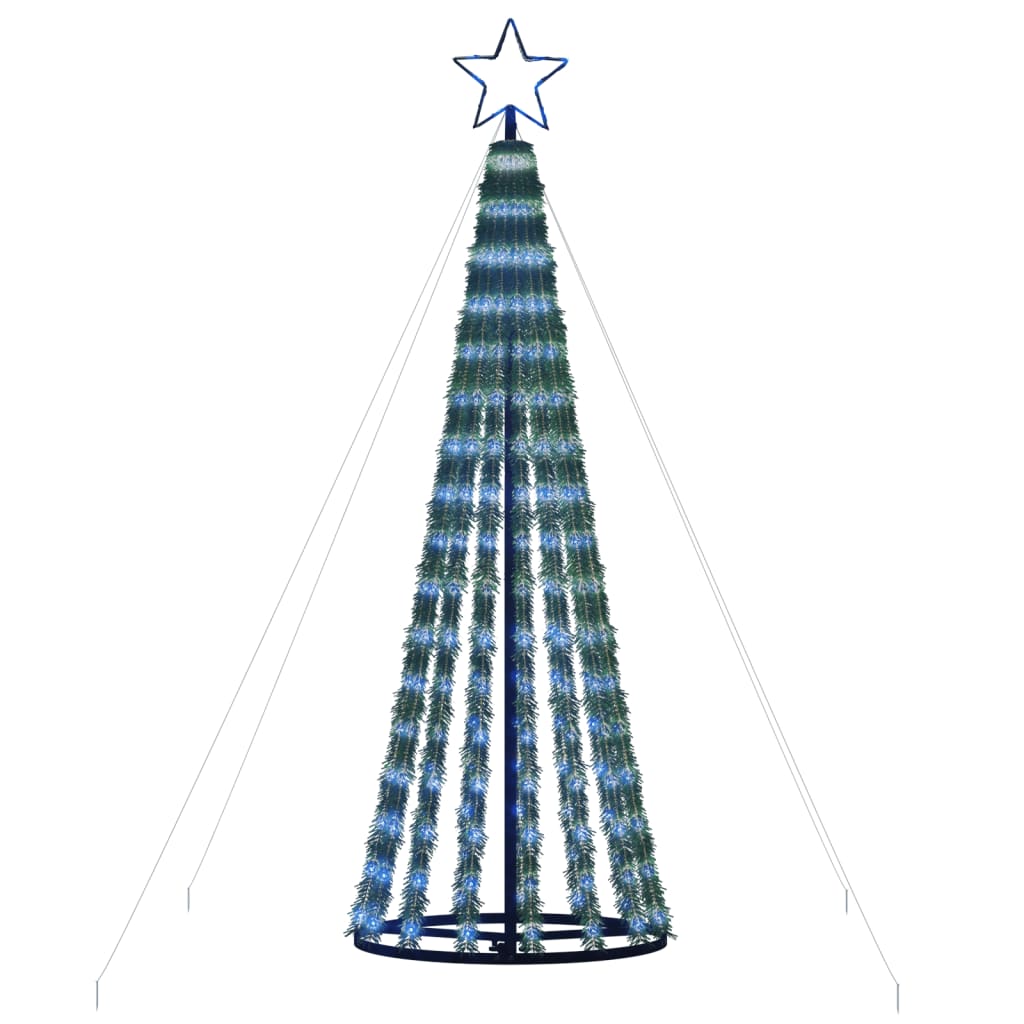 Árvore de Natal luminosa em cone 275 luzes LED 180 cm azul