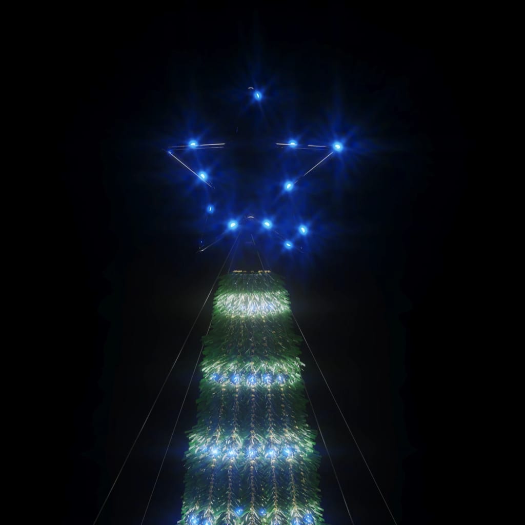 Árvore de Natal luminosa em cone 275 luzes LED 180 cm azul