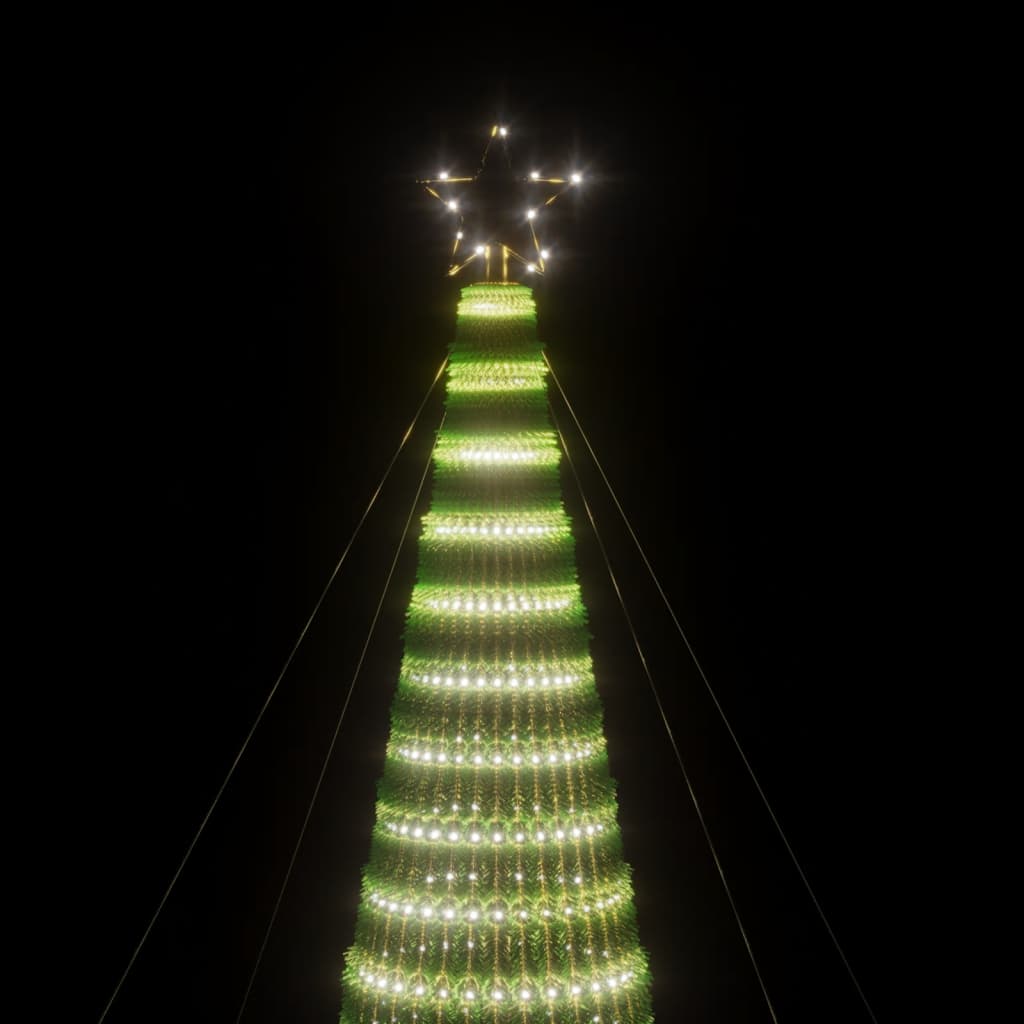 Árvore de Natal luminosa em cone 1544 LEDs 500 cm branco frio