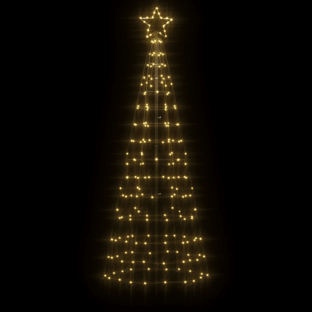 Árvore de Natal luminosa c/ estacas 220 LED 180cm branco quente