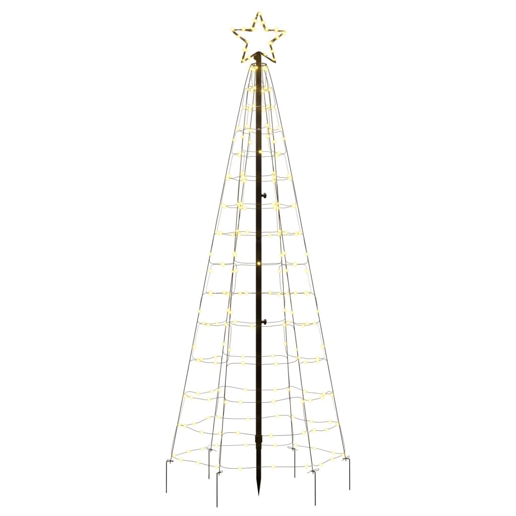 Árvore de Natal luminosa c/ estacas 220 LED 180cm branco quente