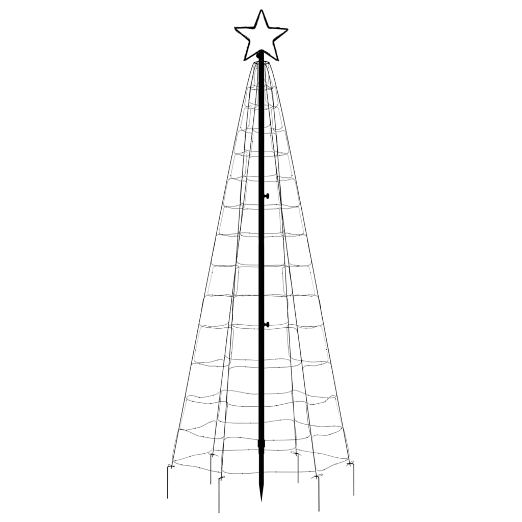 Árvore de Natal luminosa c/ estacas 220 LED 180cm branco quente