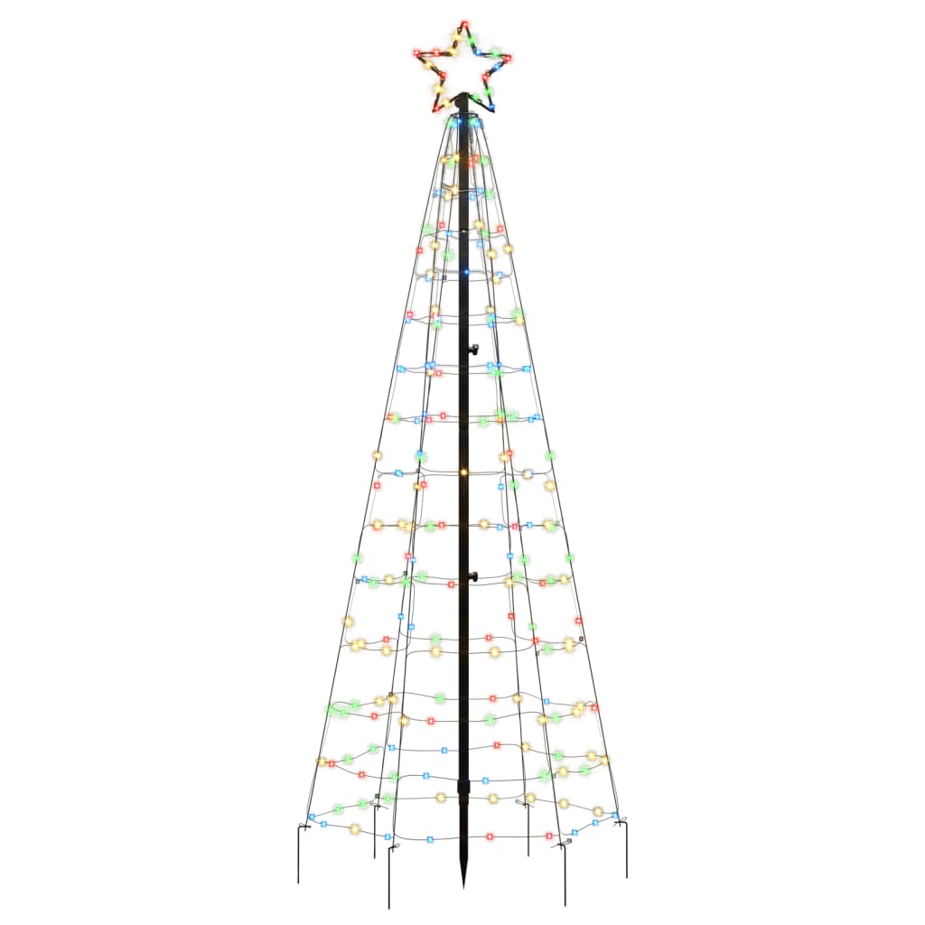 Iluminação p/ árvore de Natal c/ estacas 220 LED 180cm colorido