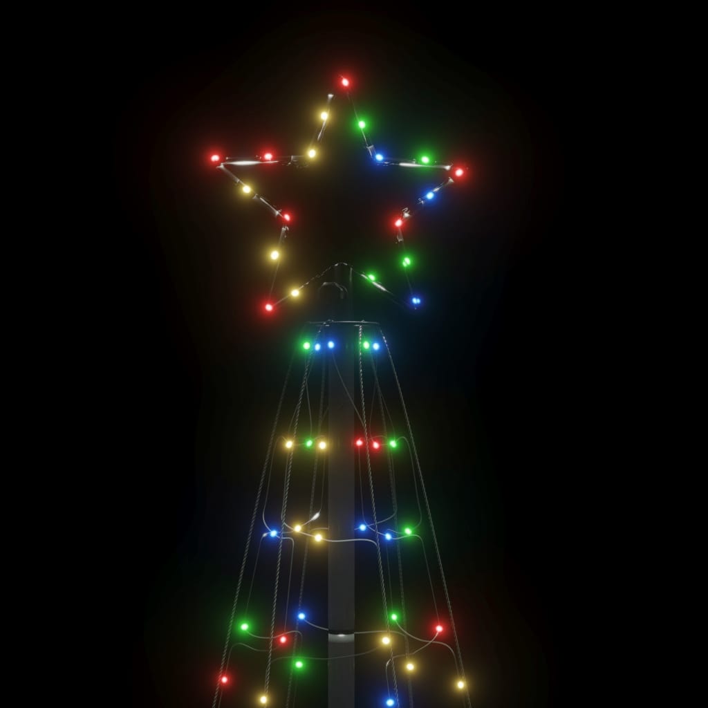 Iluminação p/ árvore de Natal c/ estacas 220 LED 180cm colorido