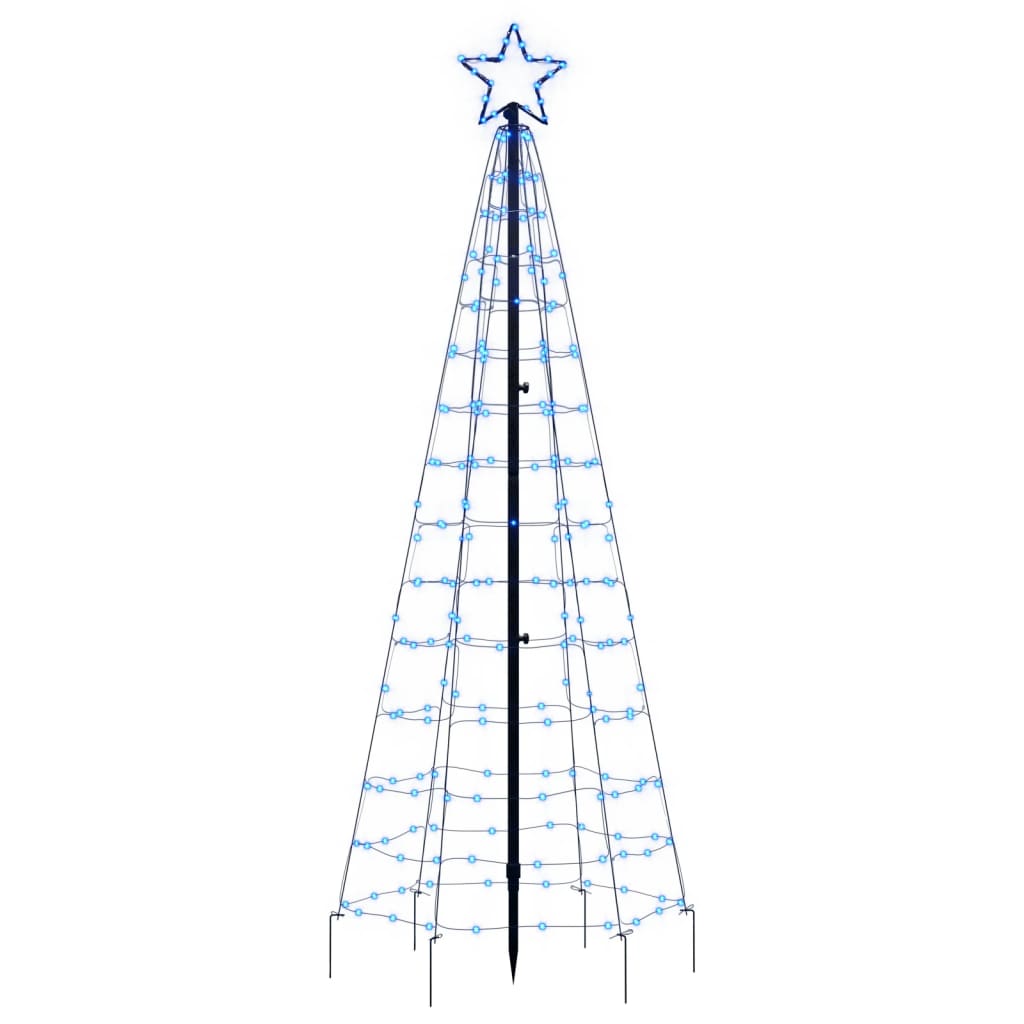 Iluminação p/ árvore de Natal c/ estacas 220 LEDs 180 cm azul