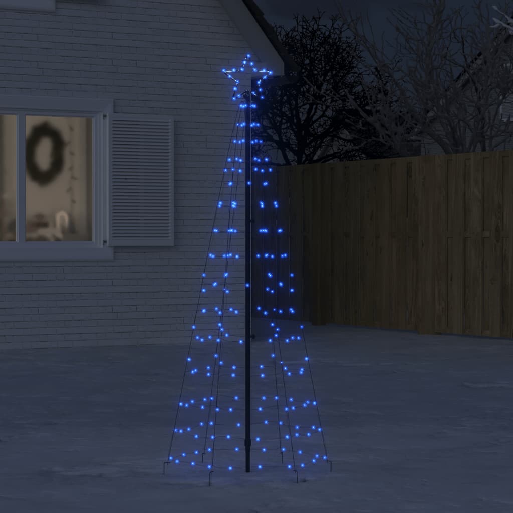 Iluminação p/ árvore de Natal c/ estacas 220 LEDs 180 cm azul