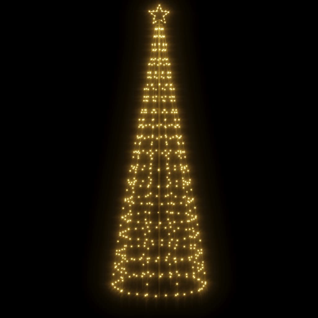 Árvore de Natal luminosa c/ estacas 570 LED 300cm branco quente