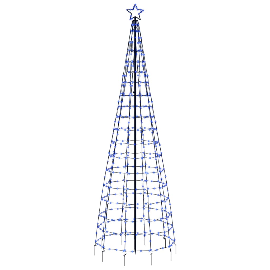 Árvore de Natal luminosa com estacas 570 luzes LED 300 cm azul