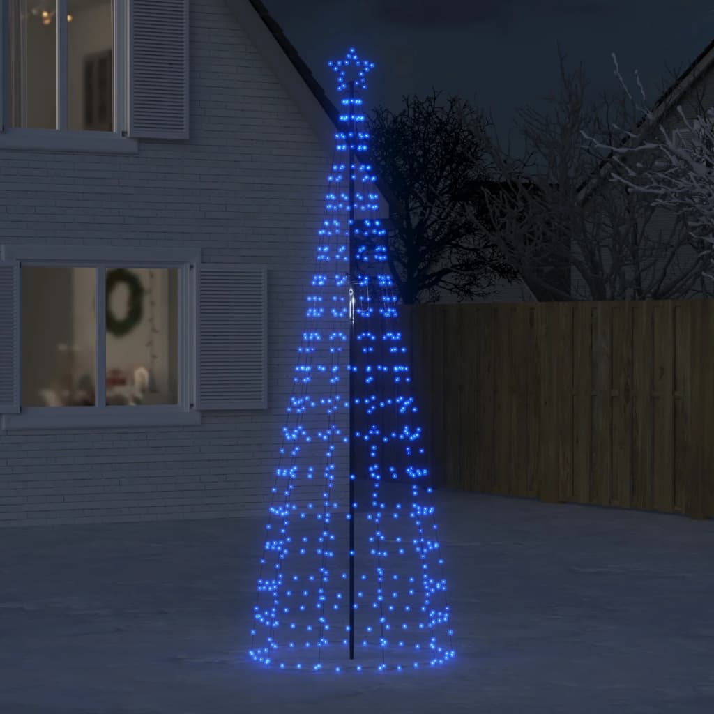 Árvore de Natal luminosa com estacas 570 luzes LED 300 cm azul