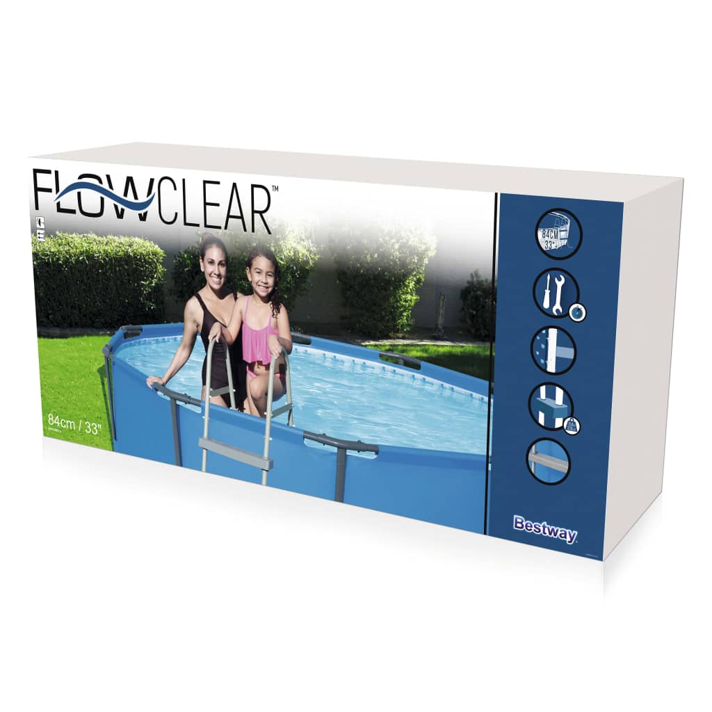 Bestway Escada de segurança p/ piscina 4 degraus Flowclear 122cm 58331