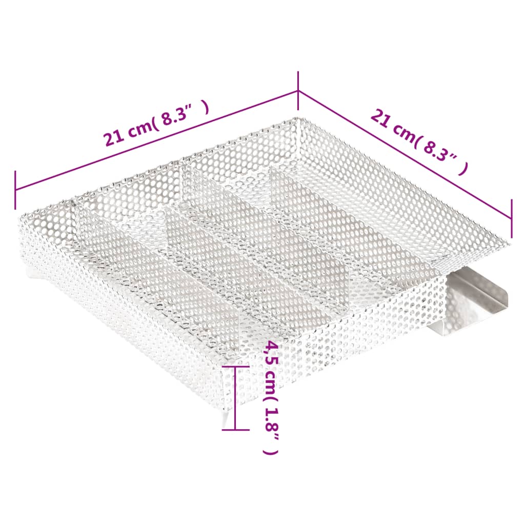 Gerador de fumo frio com 5 câmaras 21 cm aço inoxidável