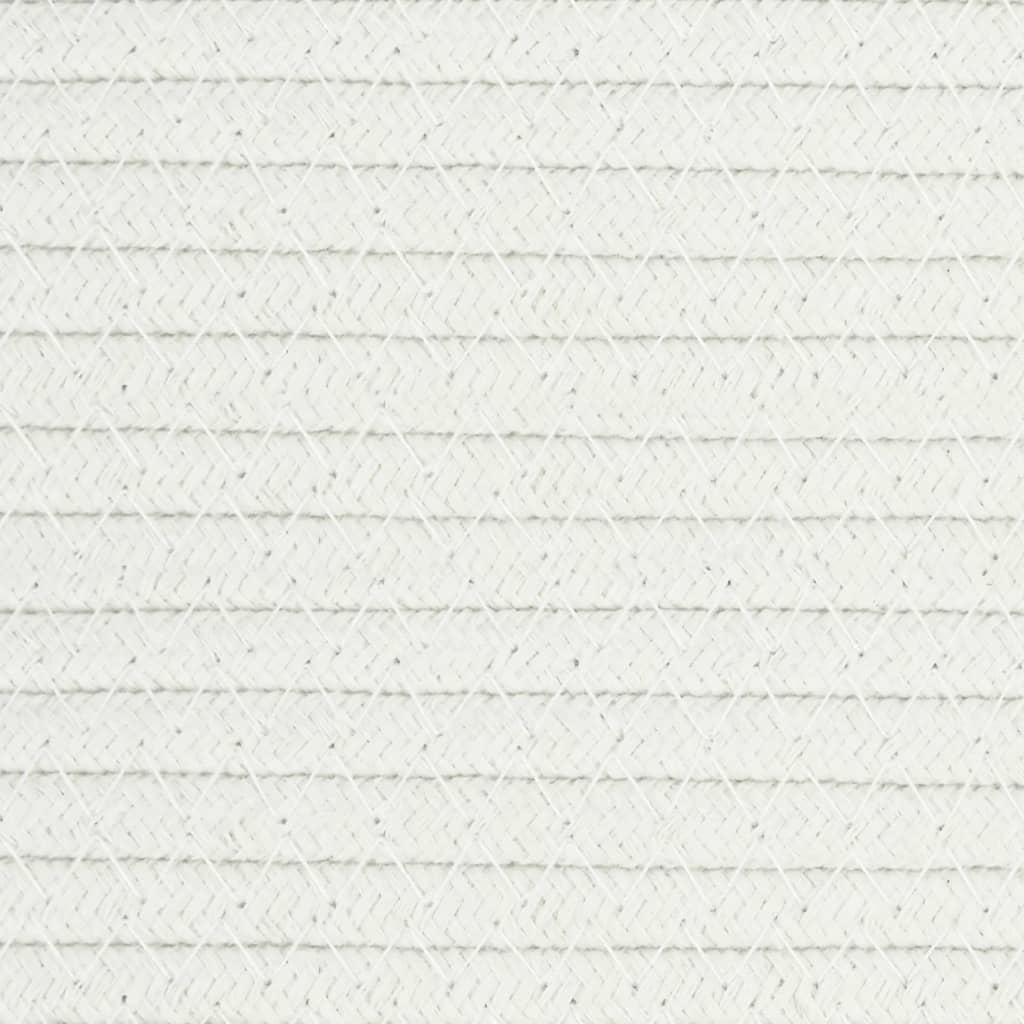 Cesto de arrumação Ø40x35 cm algodão branco