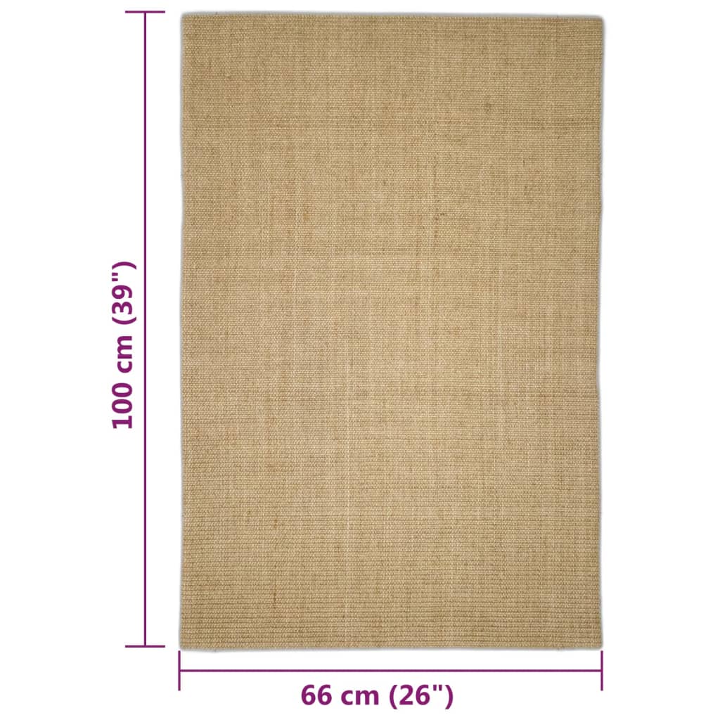 Tapete de sisal para poste arranhador 66x100 cm