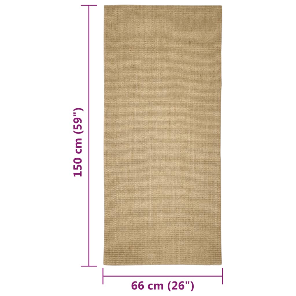 Tapete de sisal para poste arranhador 66x150 cm