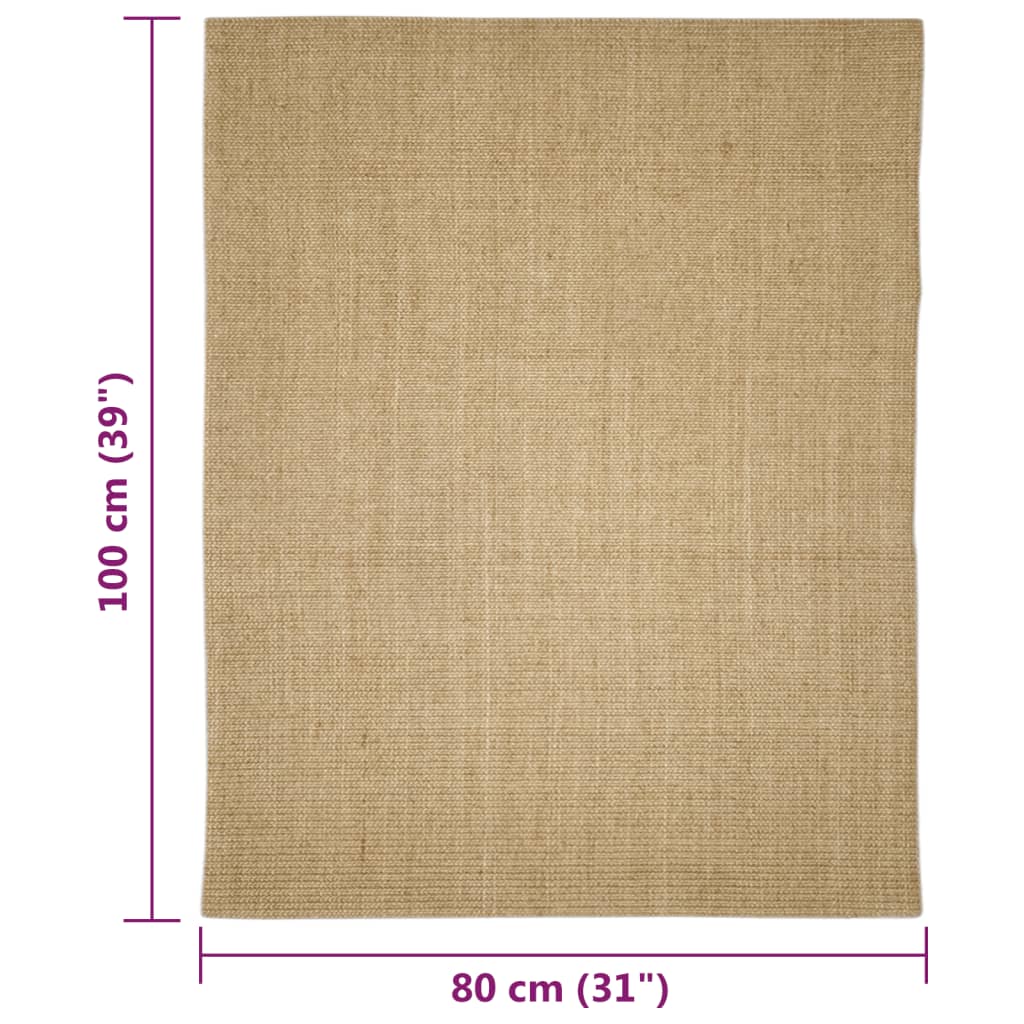 Tapete de sisal para poste arranhador 80x100 cm