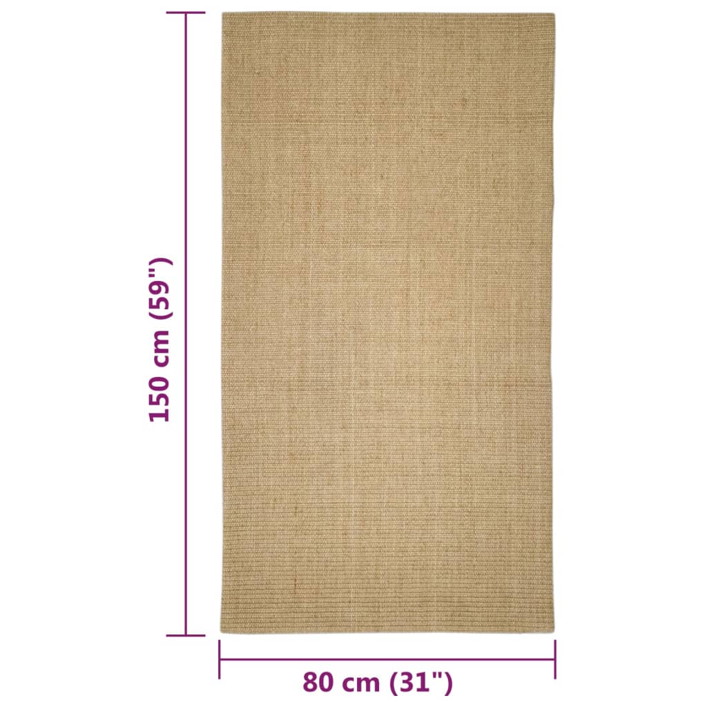 Tapete de sisal para poste arranhador 80x150 cm