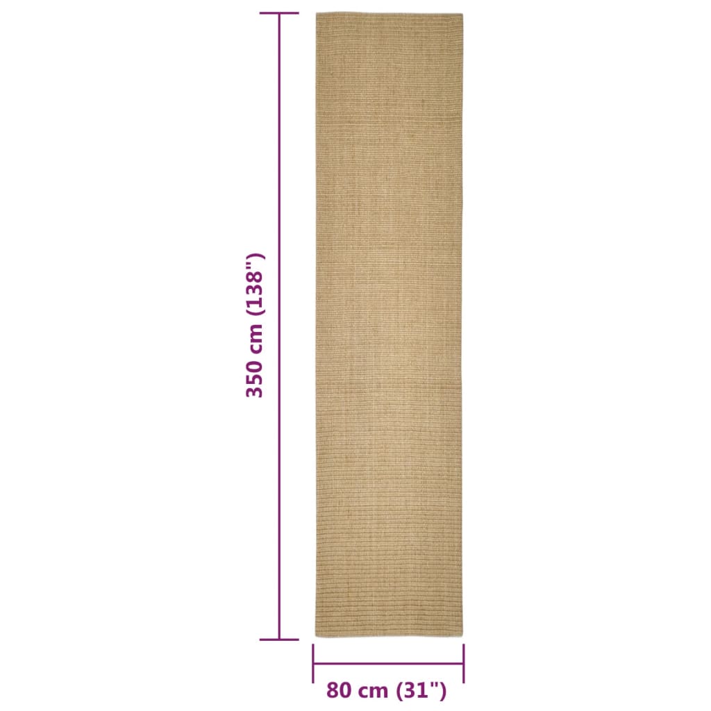 Tapete de sisal para poste arranhador 80x350 cm