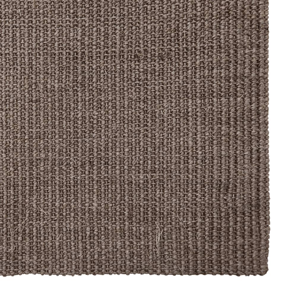 Tapete de sisal para poste arranhador 66x150 cm castanho