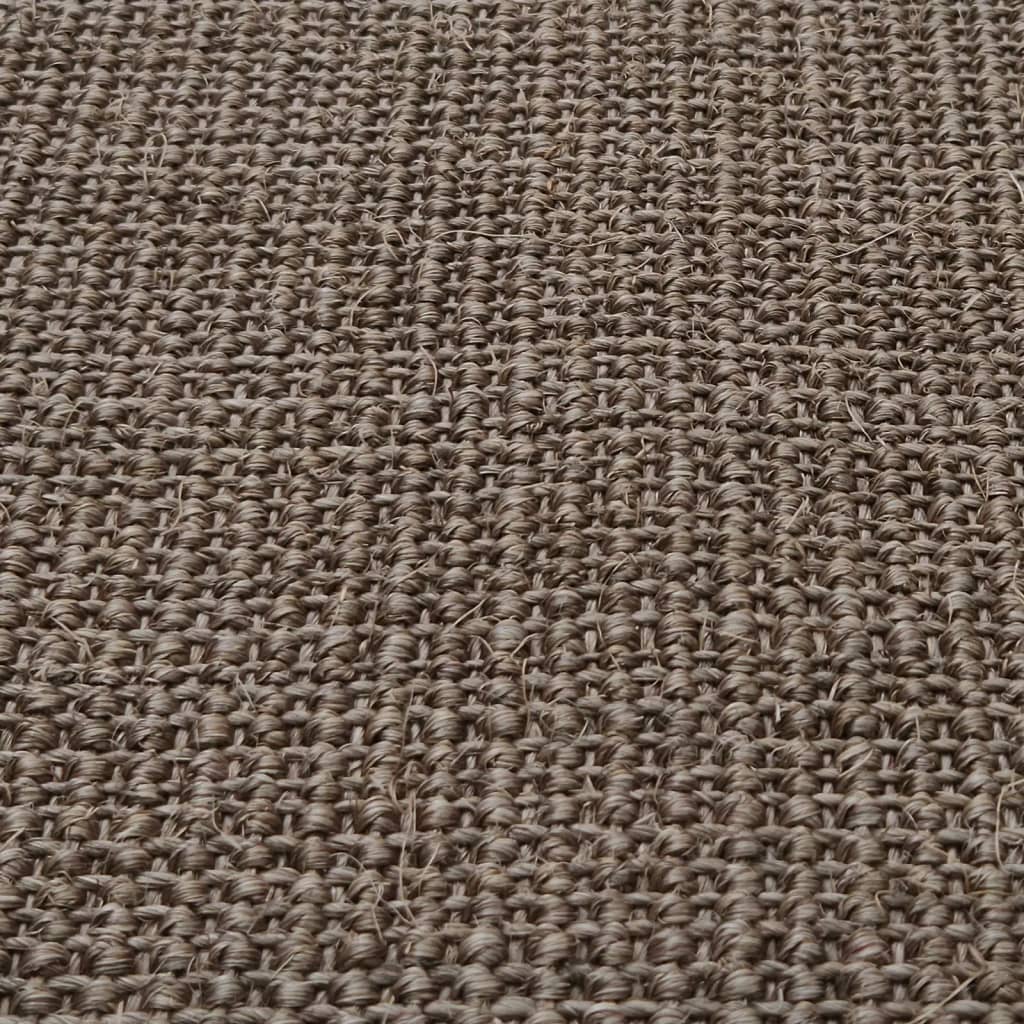 Tapete de sisal para poste arranhador 66x150 cm castanho